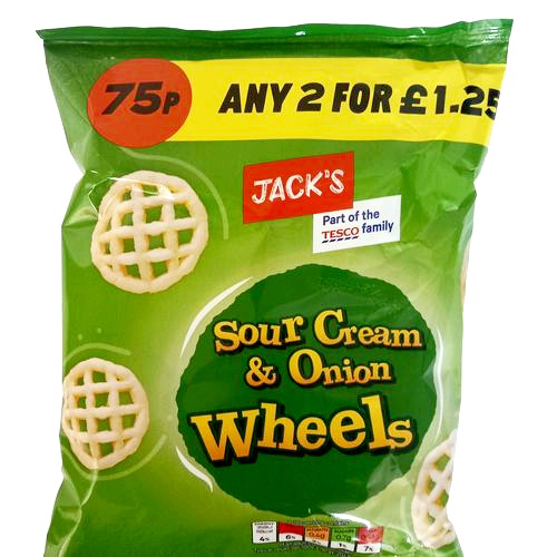 Jack’s Sour Cream & Onion Wheels 55g Select 4 Collect Alcohol